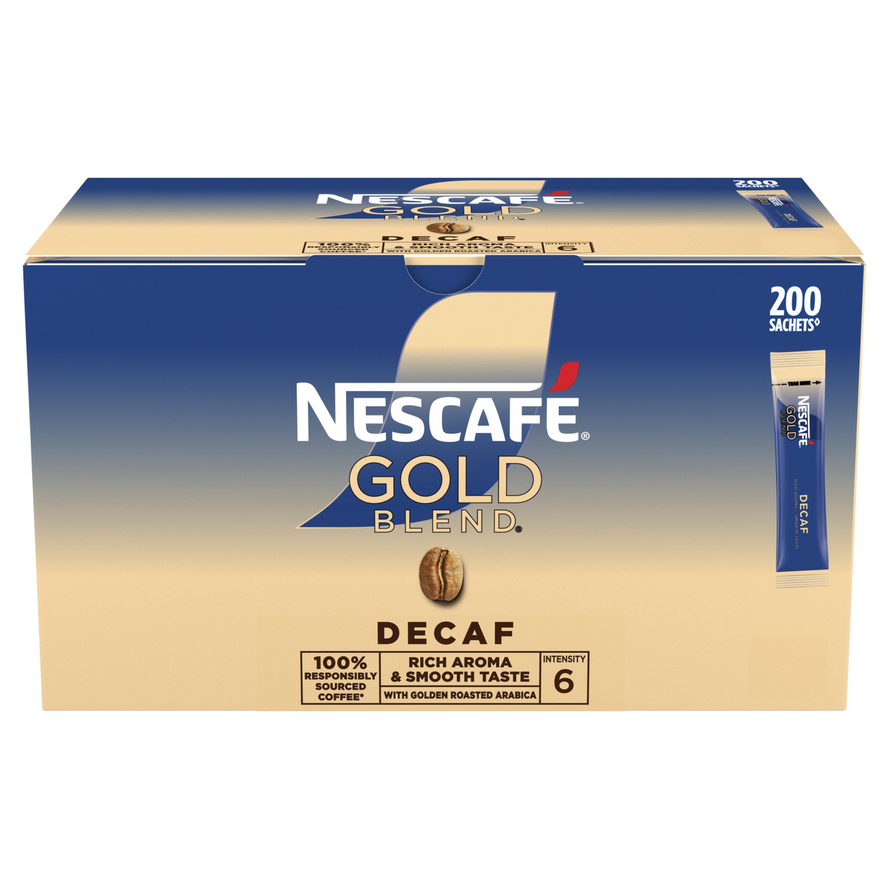 NESCAFÉ® Gold Blend Decaf Instant Coffee Sachets - 200 x 1.8g Sticks